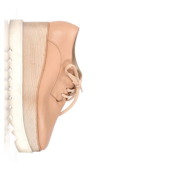 Stella Mccartney Elyse Lace-Up Platform Shoes in Nude Leather - Picture 8 of 12